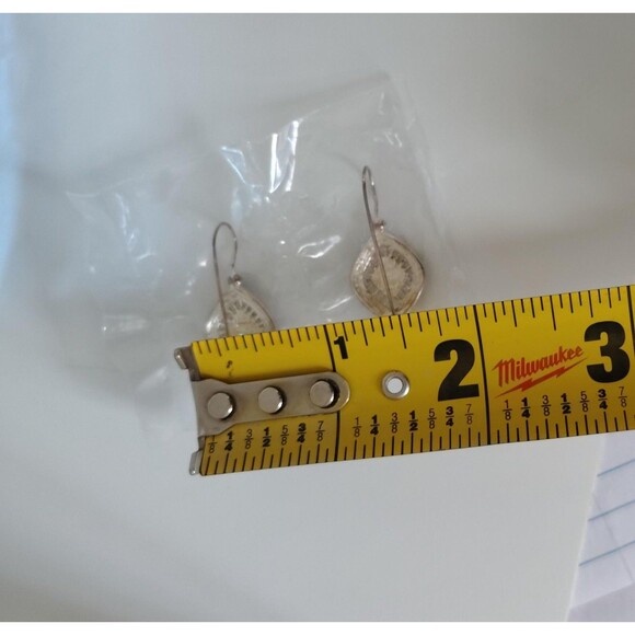 Vintage Avon 925 Sterling Silver Marcasite Diamond Shape Dangle Earrings 2004 2x - Picture 6 of 16